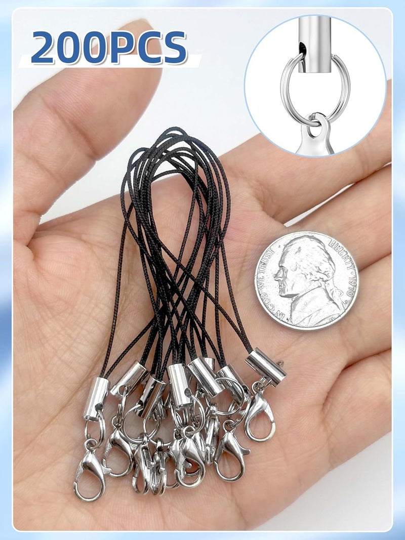 Evnlo Phone Charms Strap with Lobster Clasp,Lanyard Strap Cell Phone Charm for Keychain Clasps, USB Drive DIY Jewelry Mobile Accessories Charms - Image 5